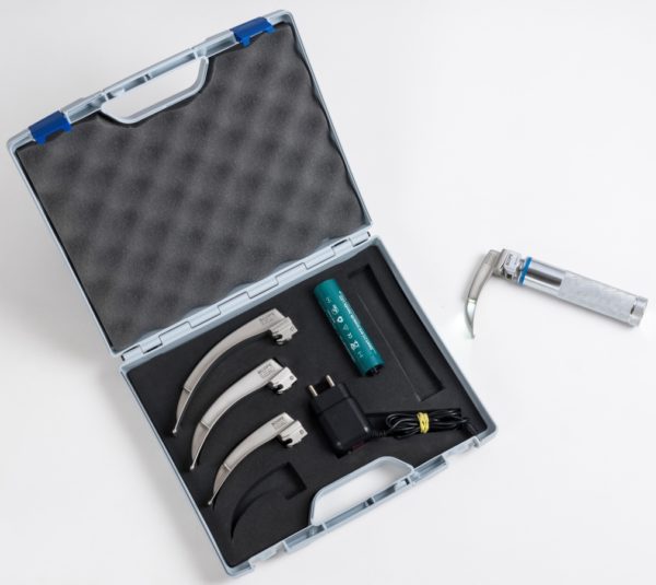 Integrated Sets, Reusable, Fiber Optic Type, LED Light Laryngoscope with rechargeable handle  (F-3593-6)